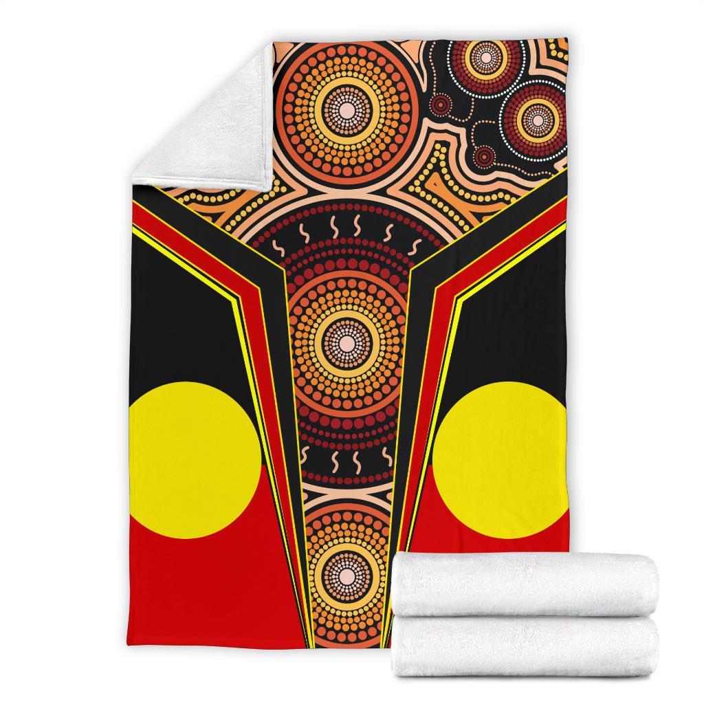 premium-blanket-aboriginal-with-dot-painting-art