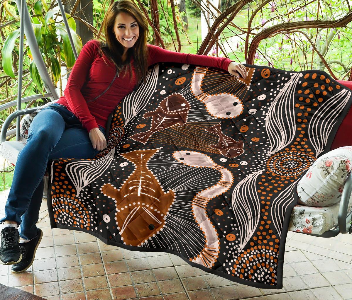 aboriginal-premium-quilt-indigenous-fish-and-snake