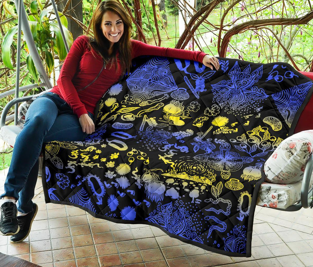premium-quilt-australian-aboriginal-golden-wattle