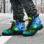aboriginal-all-seaason-boots-indigenous-turtle-ocean-dot-painting-art