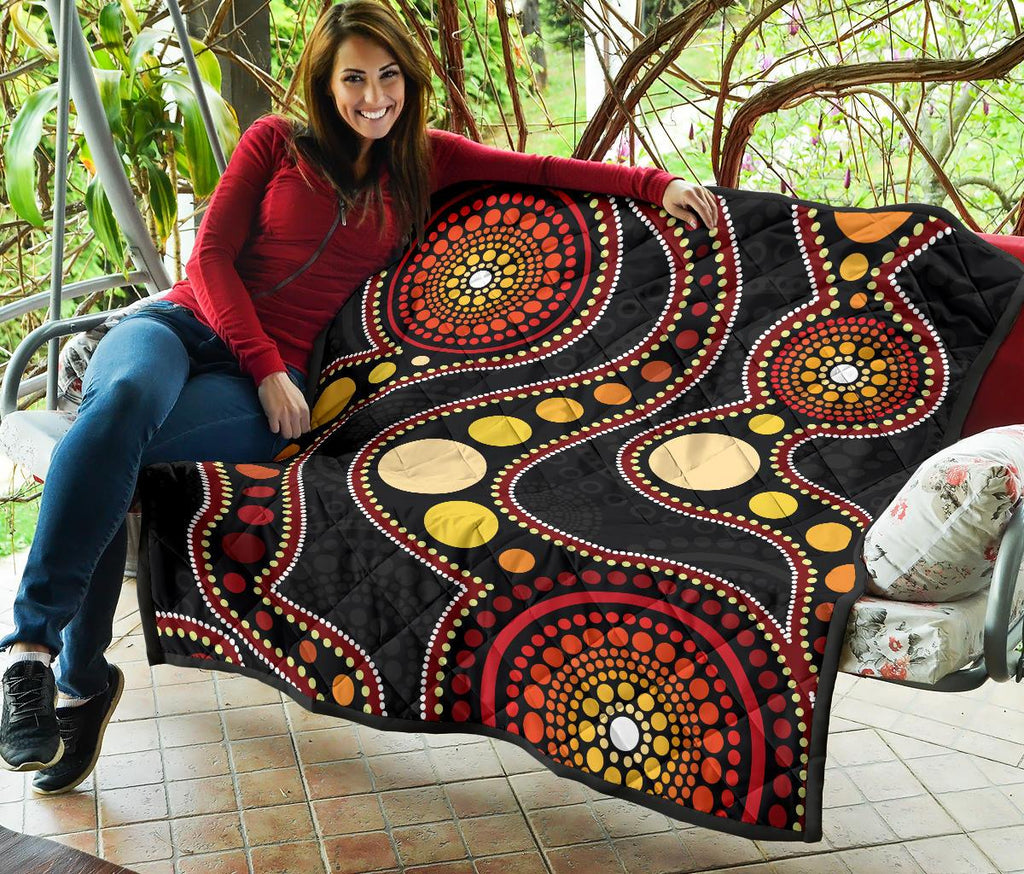aboriginal-premium-quilt-australia-flower-aboriginal-art