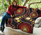 aboriginal-premium-quilt-australia-flower-aboriginal-art