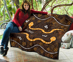 aboriginal-premium-quilt-indigenous-snake-hand-brown-color-1