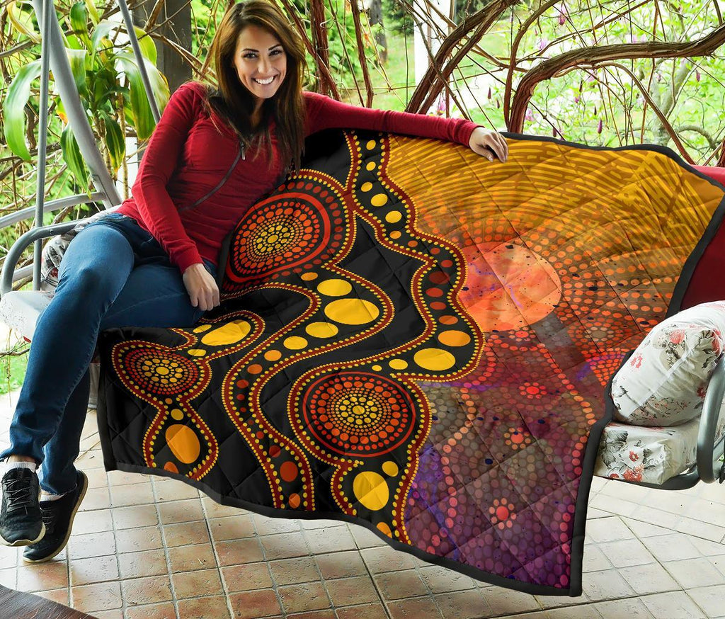 aboriginal-premium-quilt-australia-indigenous-flag-circle-dot-painting-art-golden