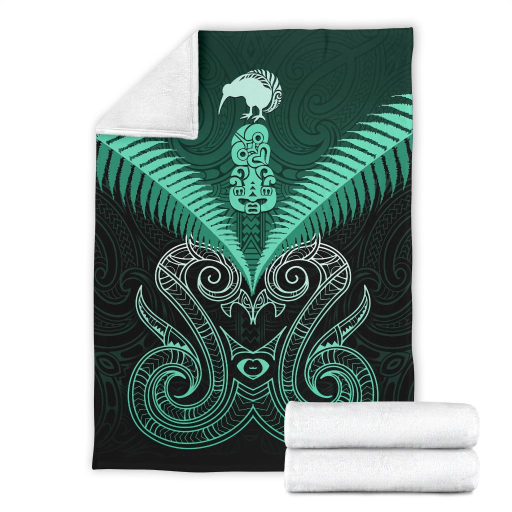 maori-manaia-new-zealand-premium-blanket-turquoise