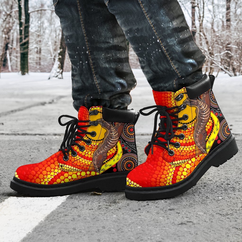 all-season-boots-australian-aboriginal-dot-painting-sun-and-lizard