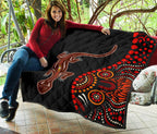 aboriginal-premium-quilt-aboriginal-lizard-with-dot-painting-pattern