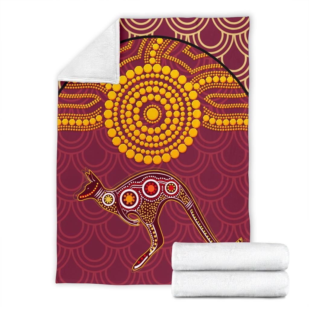 aboriginal-premium-blanket-aboriginal-kangaroo