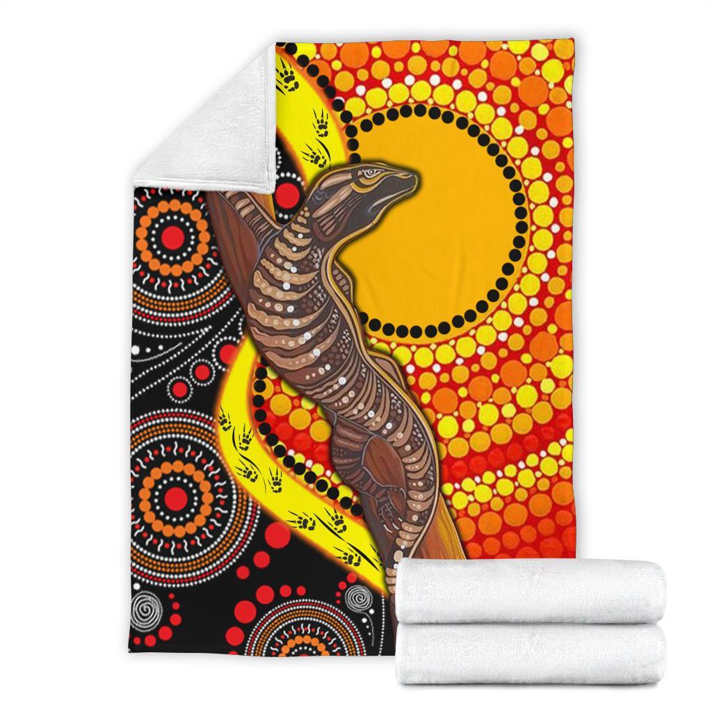 premium-blanket-australian-aboriginal-dot-painting-sun-and-lizard