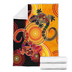 aboriginal-personalised-premium-blanket-couple-aboriginal-lizards