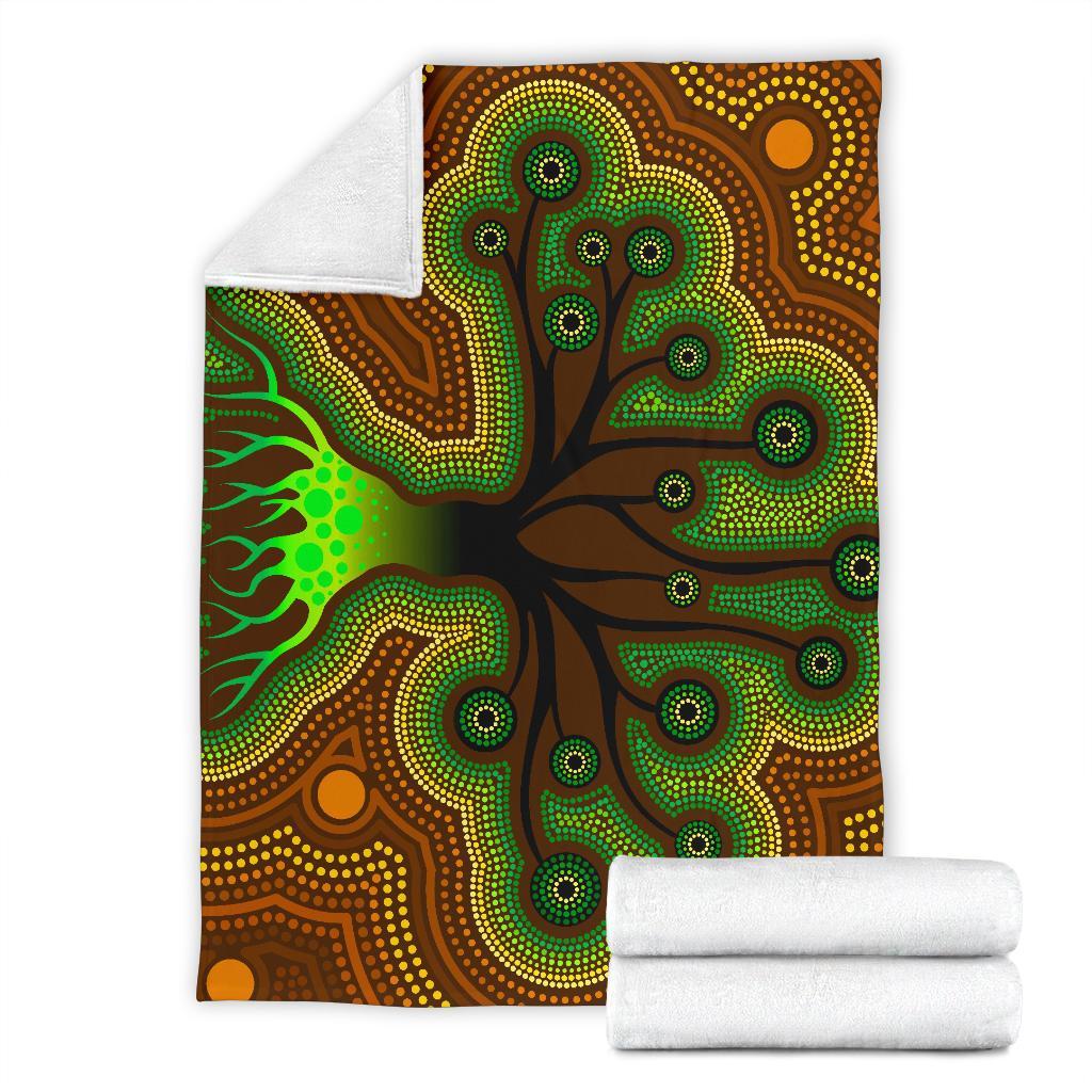 aboriginal-premium-blanket-tree-dot-painting-art