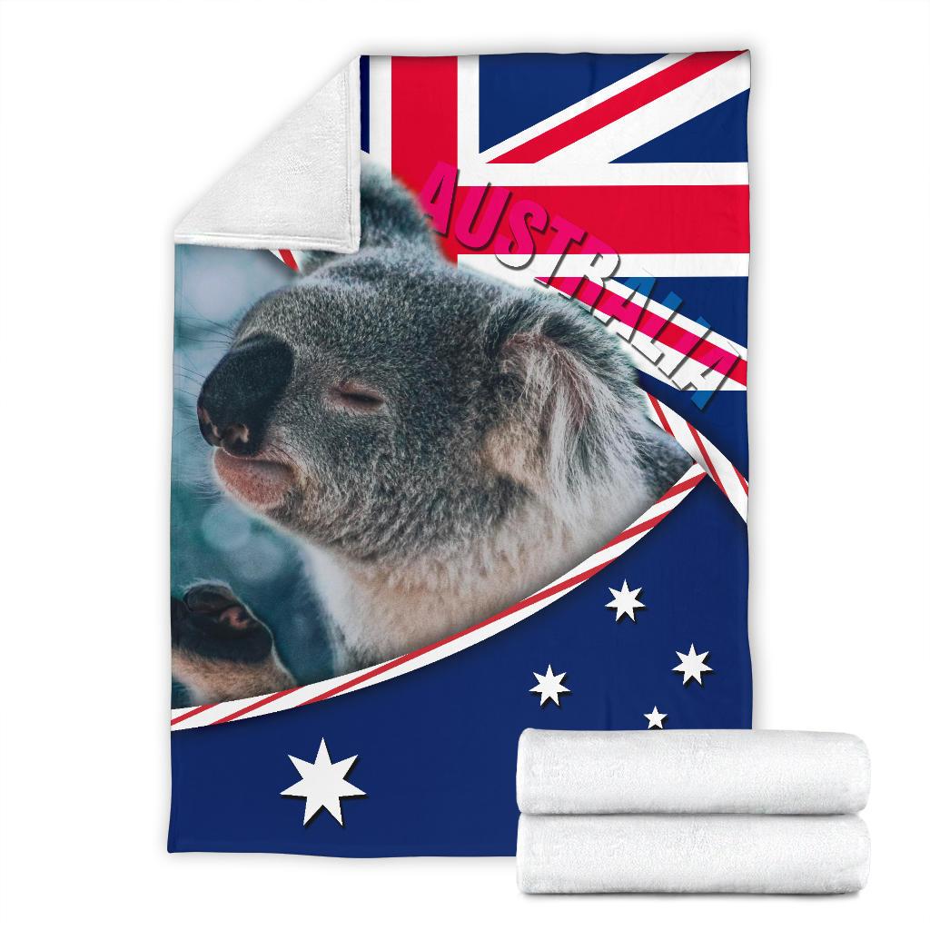 premium-blanket-australia-flag-and-coat-of-arms-blanket-koala-3d