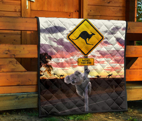 premium-quilts-koala-coverlets-kangaroo-sign-sunset-landscape-art
