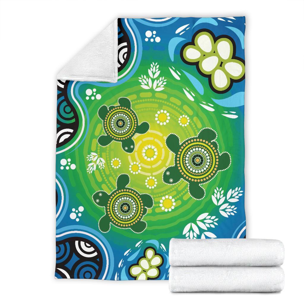 premium-blanket-indigenous-green-turtle