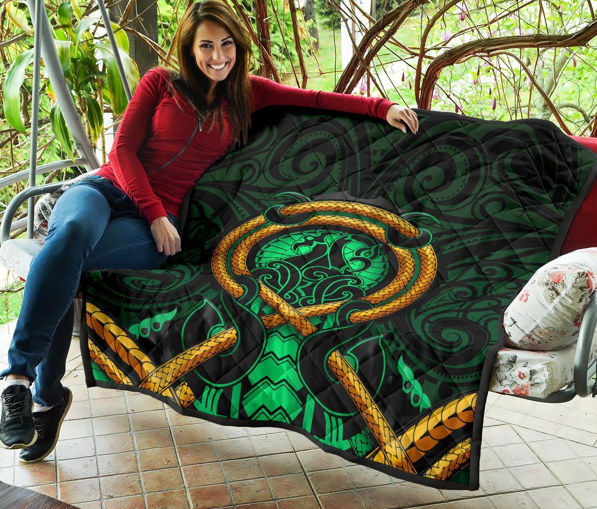 maori-new-zealand-premium-quilt-manaia-green