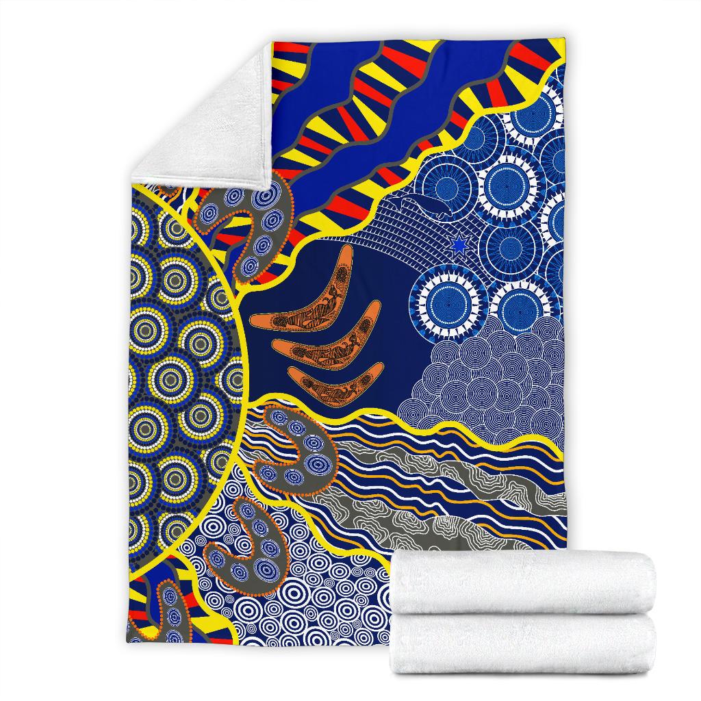 aboriginal-premium-blanket-australian-boomerang-dot-painting-art