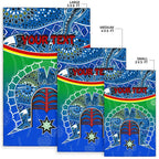 personalised-area-rug-torres-strait-symbol-with-aboriginal-patterns