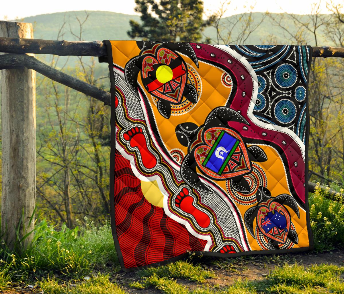 1saustralia-premium-quilt-australia-aboriginal-dots-with-turtle-and-naidoc-flags