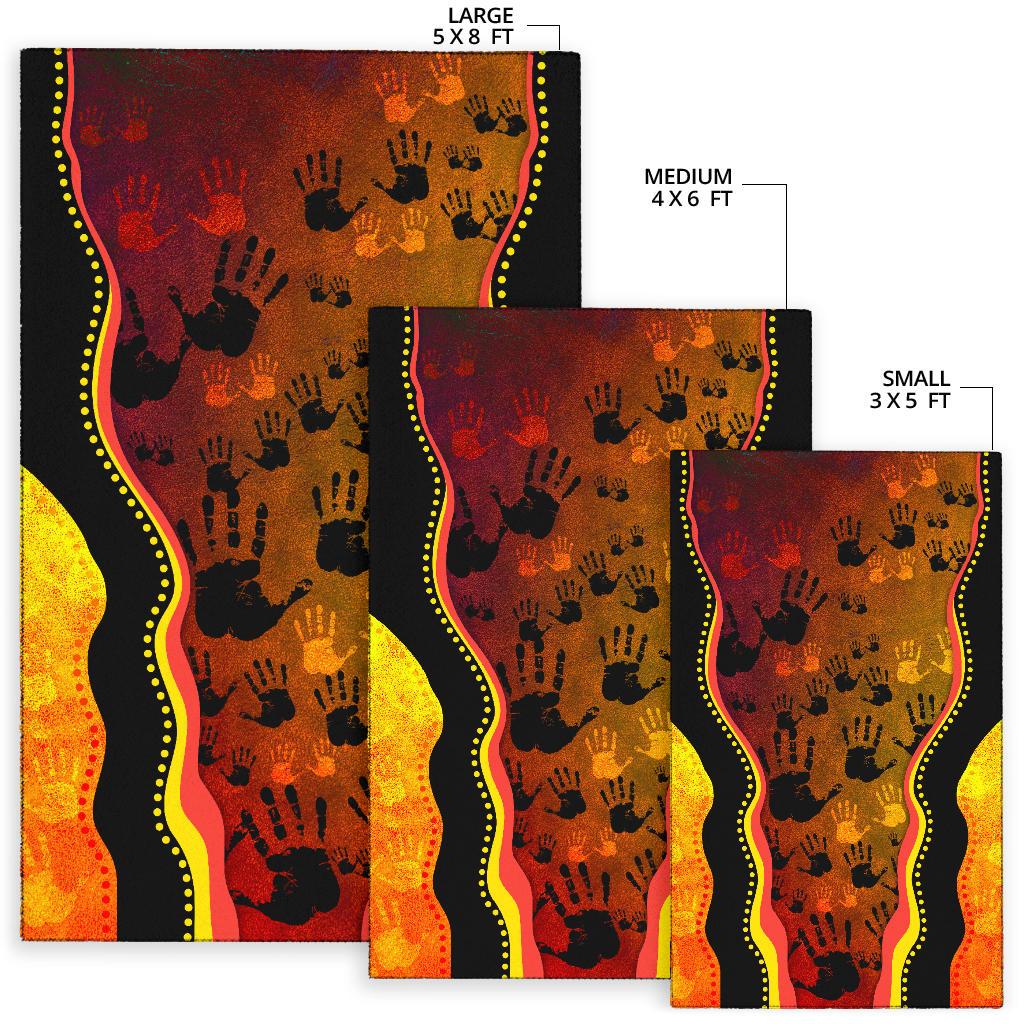 area-rug-aboriginal-rock-painting-hand-art-golden-style