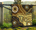 aboriginal-premium-quilt-australia-brown-dot-painting-art