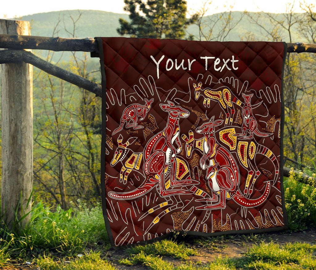 custom-aboriginal-premium-quilt-kangaroo-family-with-hand-art