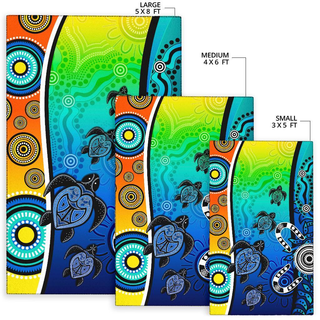 aboriginal-area-rug-indigenous-turtle-dot-painting-art