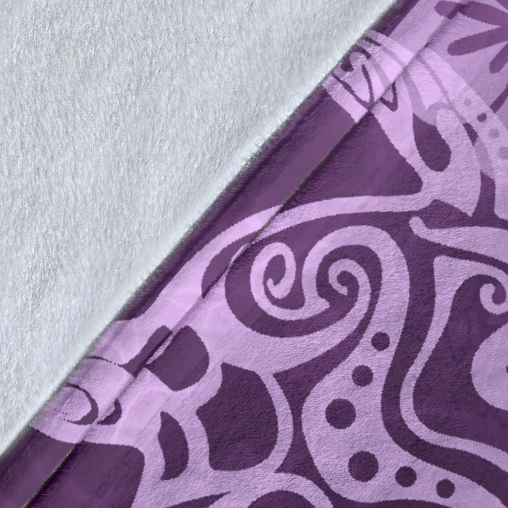 purple-turtle-hibiscus-premium-blanket