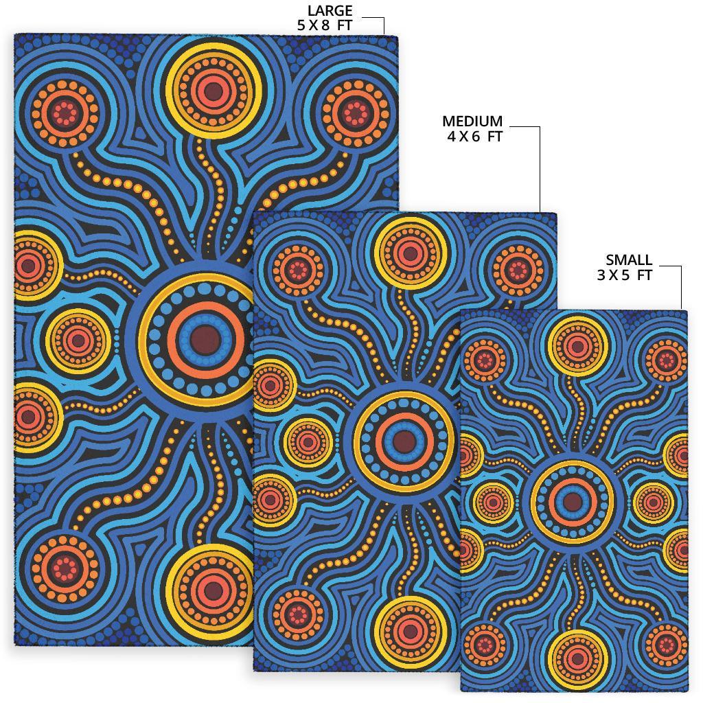 aboriginal-area-rug-aboriginal-flower-blue-dot-painting-art