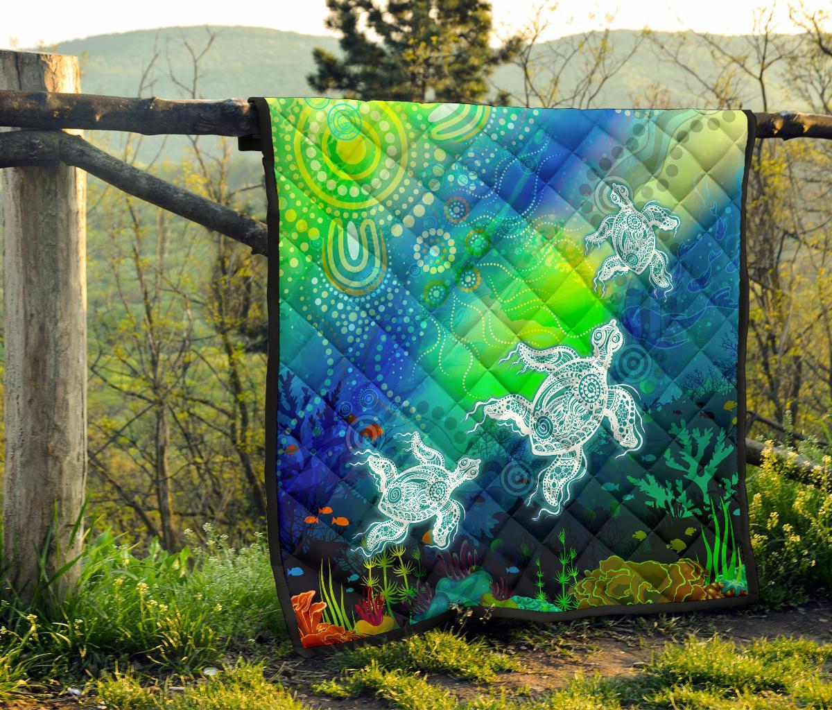 aboriginal-premmium-quilt-indigenous-turtle-ocean-dot-painting-art
