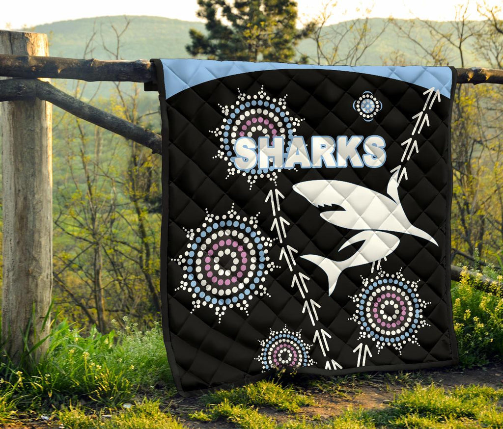 cronulla-premium-quilt-sharks-simple-indigenous-black