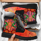 aboriginal-all-season-boots-aussie-indigenous-patterns-orange