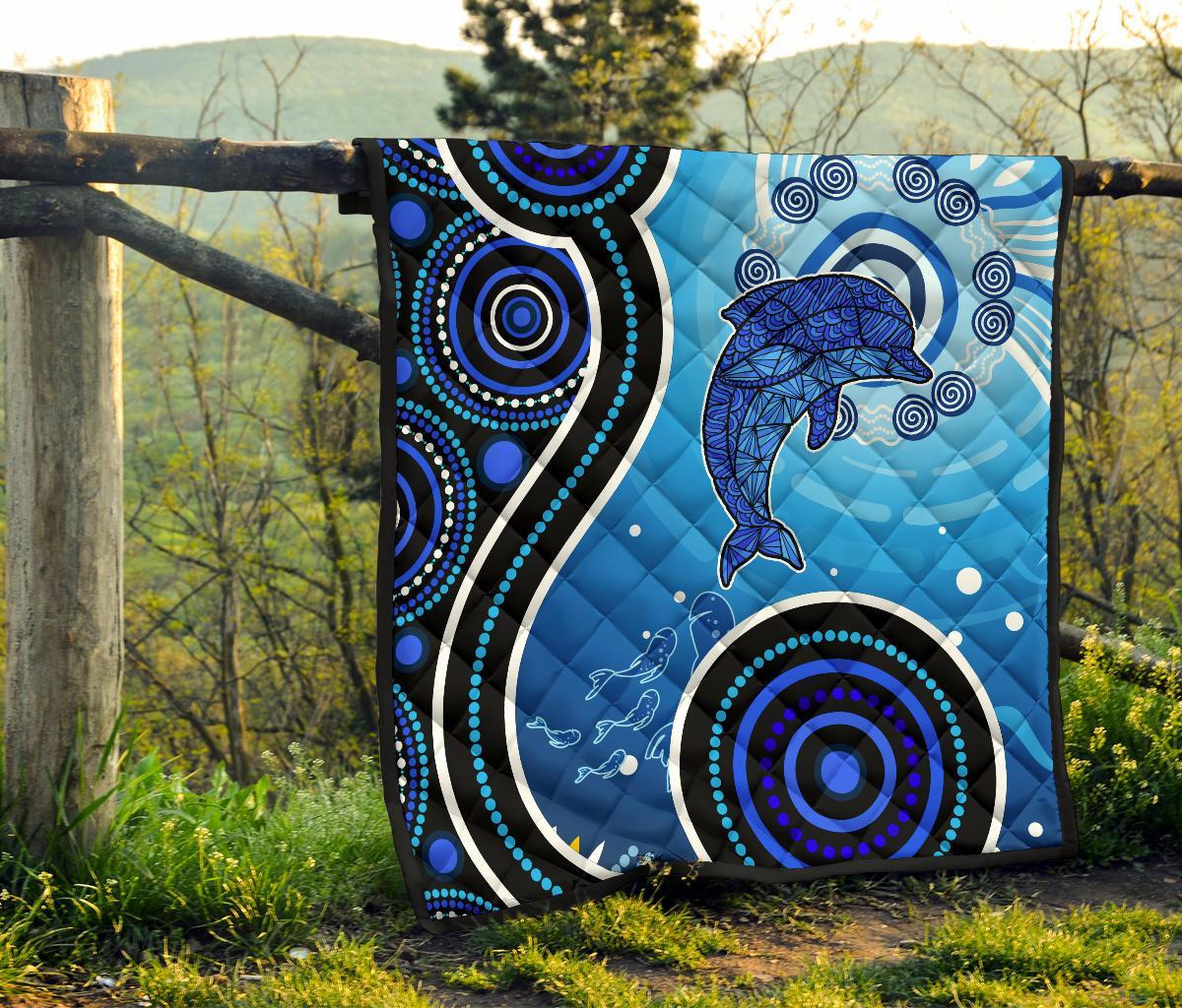 aboriginal-premium-quilt-dolphin-and-aboriginal-dot-patterns