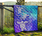 aboriginal-premium-quilt-sea-turtle-with-indigenous-patterns-blue