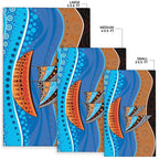 area-rug-aboriginal-dot-painting-depicting-boat