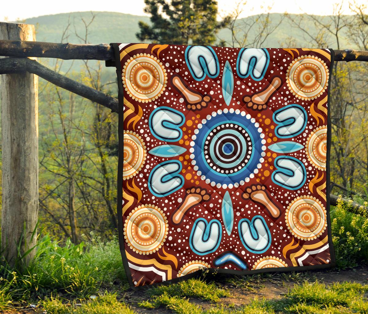 aboriginal-premium-quilt-indigenous-circle-dot-painting-ver02