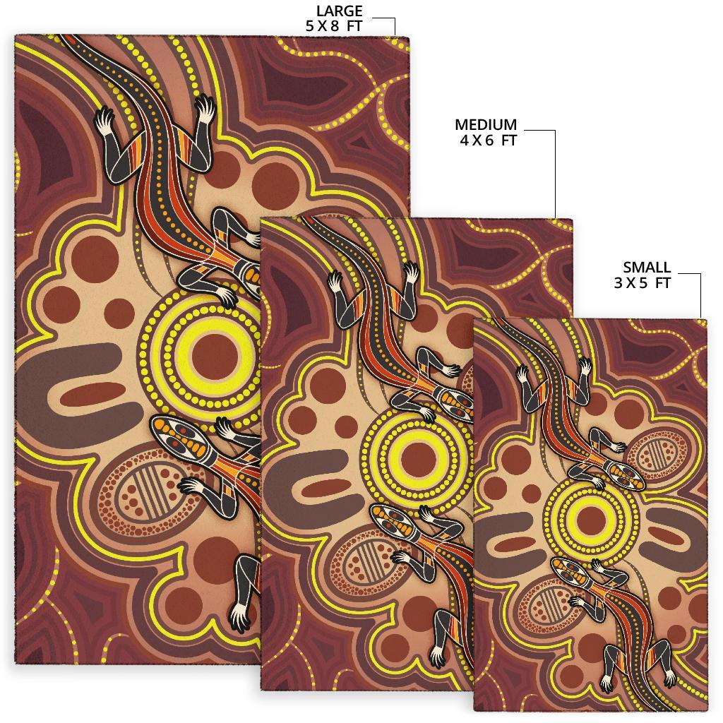 aboriginal-area-rug-indigenous-lizard-dot-painting-art