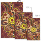 aboriginal-area-rug-indigenous-lizard-dot-painting-art