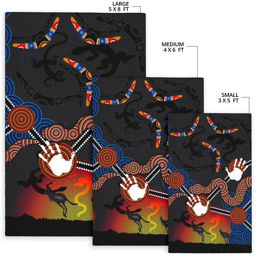 aboriginal-area-rug-australian-boomerang-and-snake-indigenous-art
