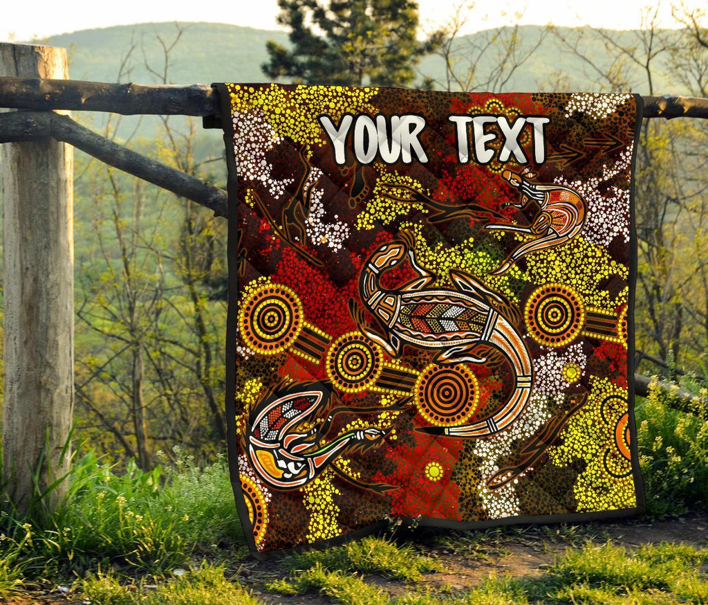 custom-aboriginal-premium-quilt-kangaroo-and-lizard-dot-painting-art