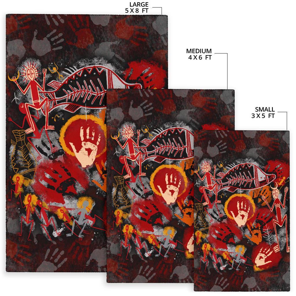 aboriginal-area-rug-indigenous-fish-hand-art
