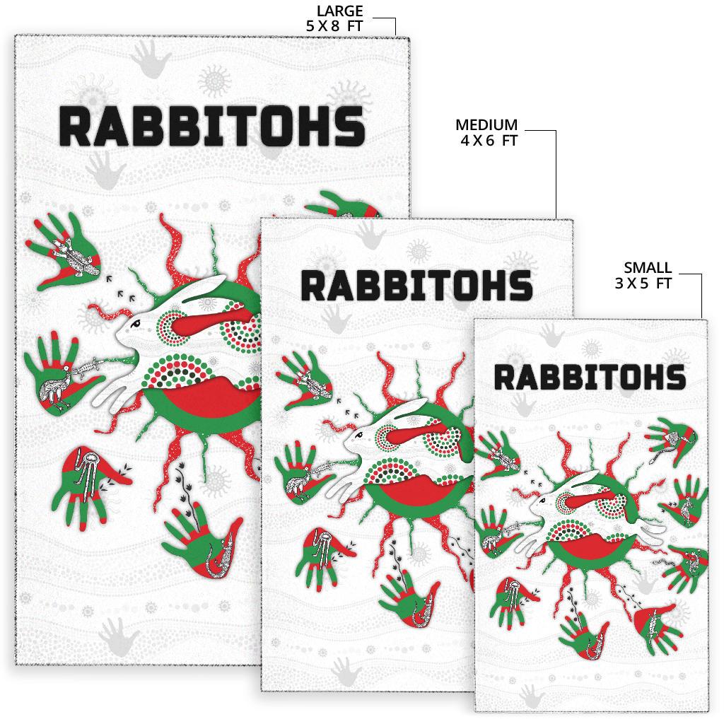 rabbitohs-indigenous-area-rug-animals-aboriginal