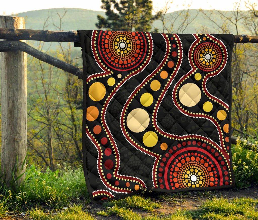 aboriginal-premium-quilt-australia-flower-aboriginal-art