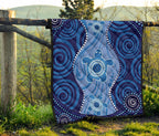 aboriginal-premium-quilt-australian-blue-turtle-aboriginal-art