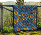 aboriginal-premium-quilt-aboriginal-flower-blue-dot-painting-art