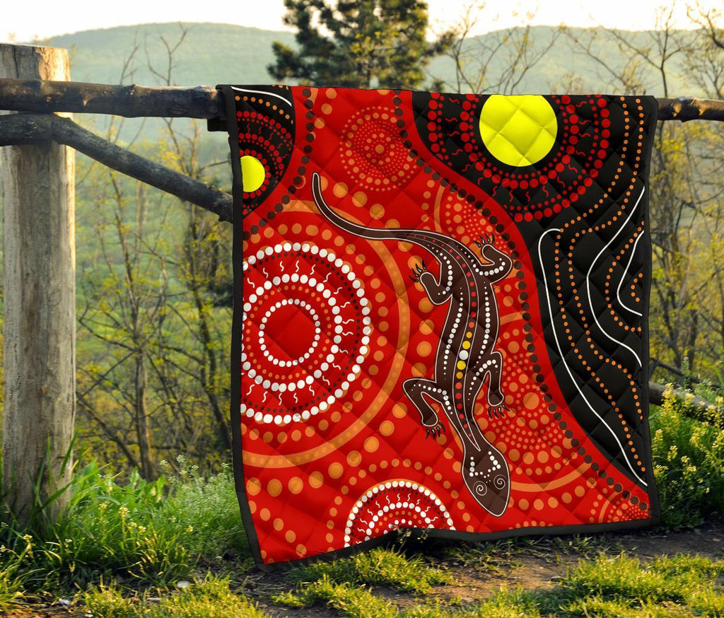 aboriginal-premium-quilt-australia-lizard-dot-painting-art