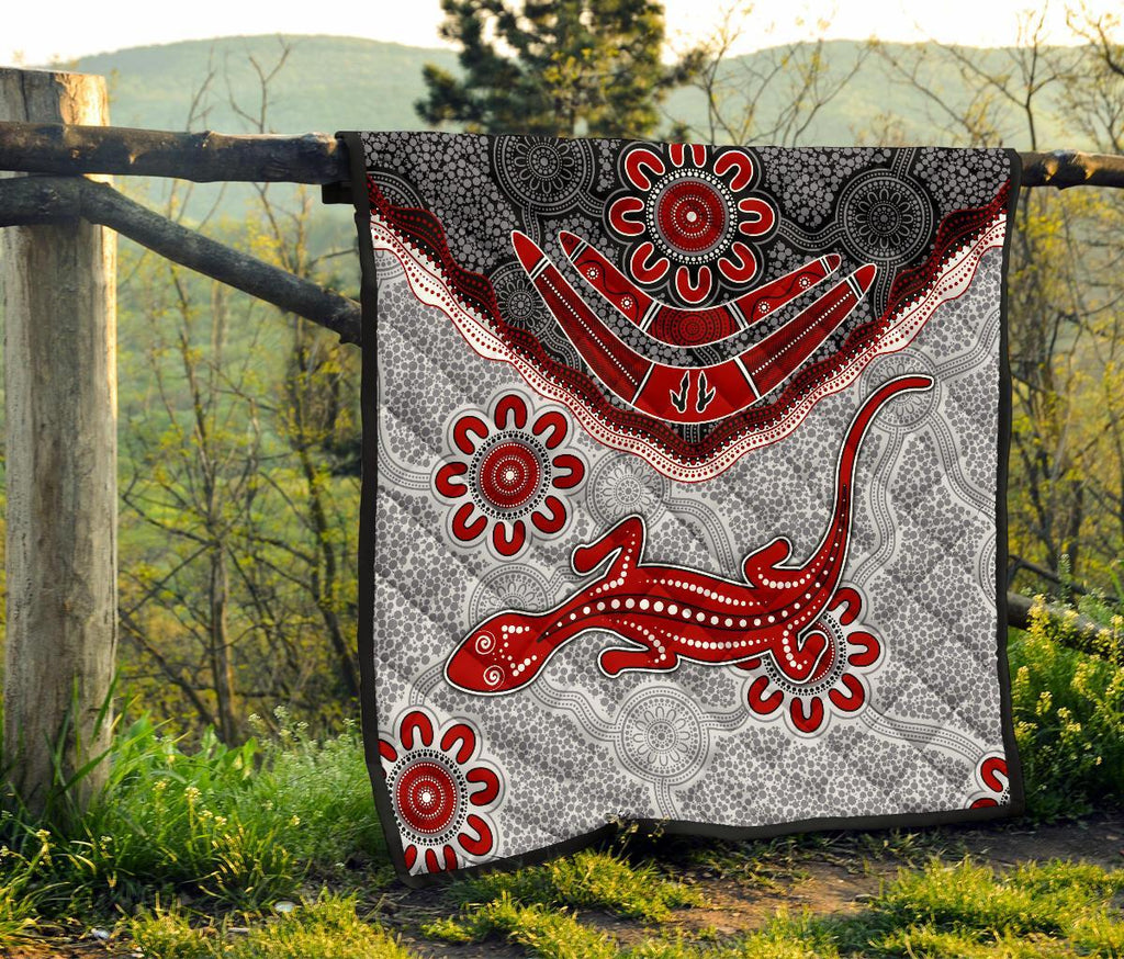 aboriginal-premium-quilt-indigenous-boomerang-and-lizard-art