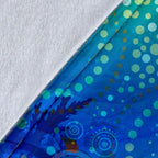 custom-text-aboriginal-premium-blanket-indigenous-turtle-ocean-dot-painting-art