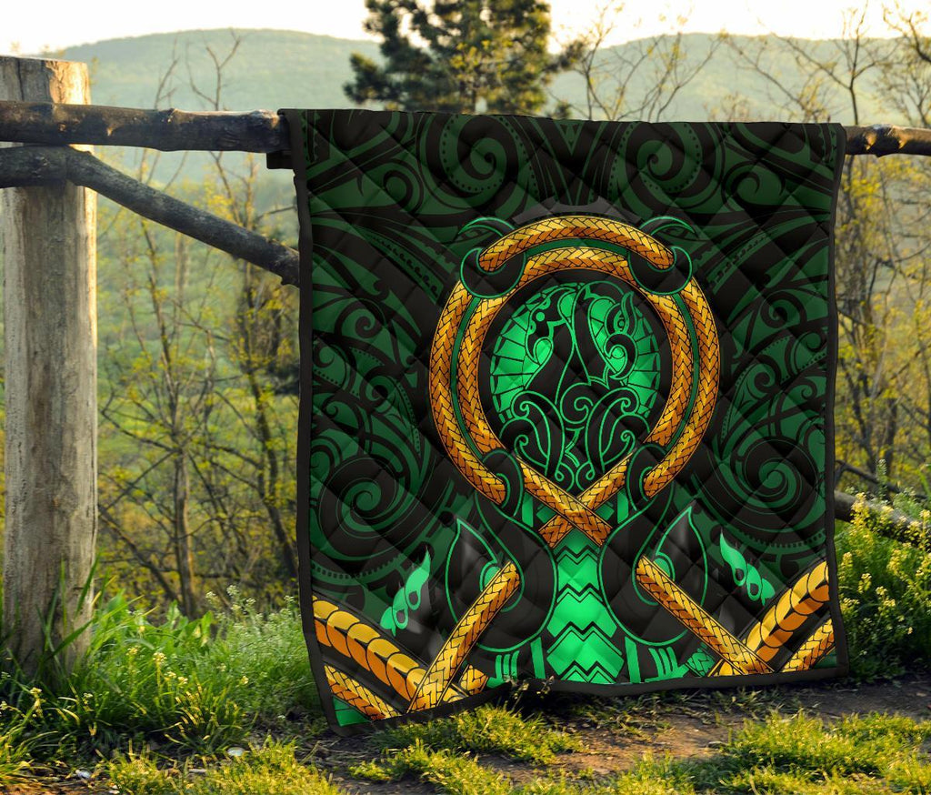 maori-new-zealand-premium-quilt-manaia-green