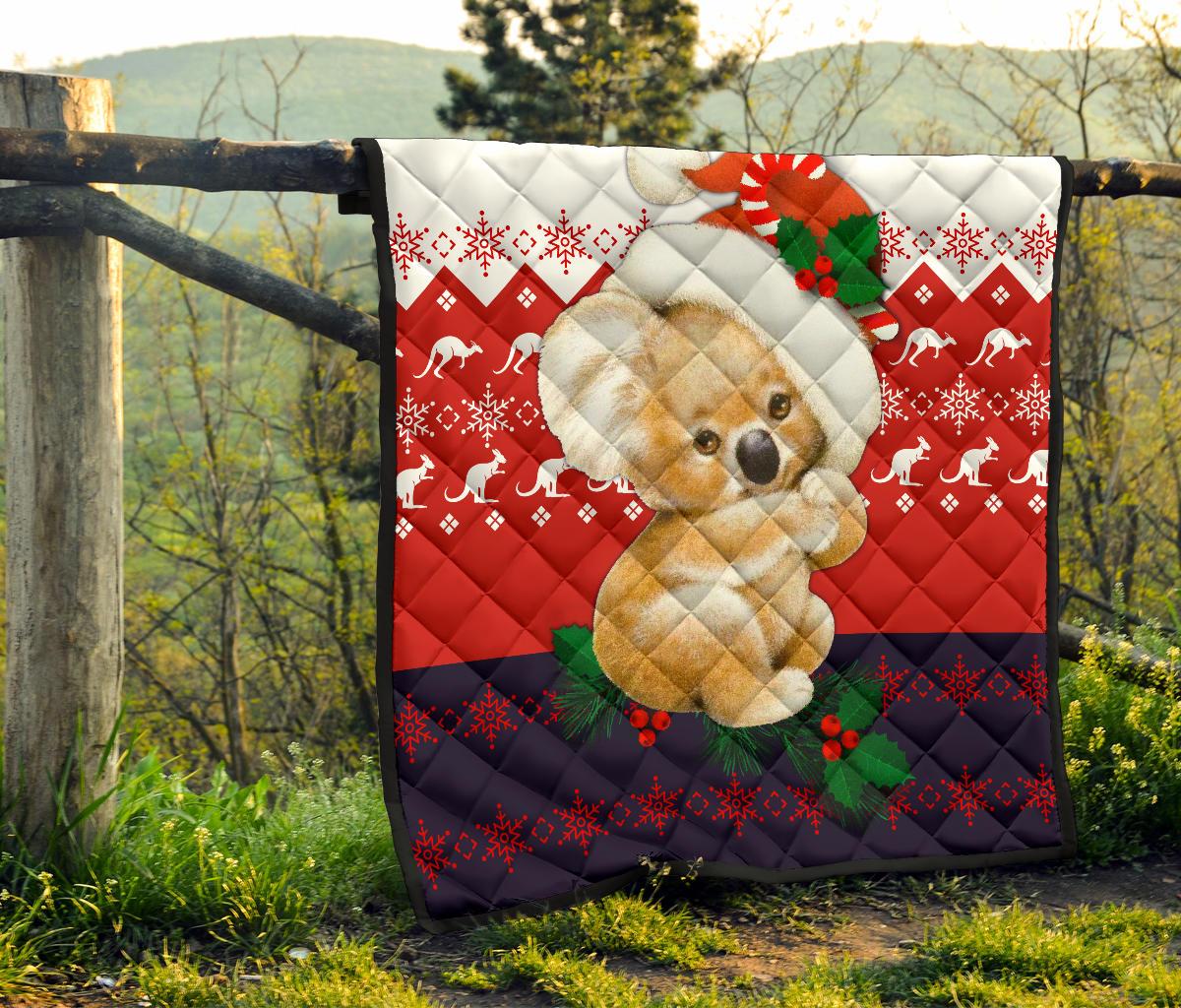 christmas-premium-quilts-koala-coverlets-kangaroo-symbol-snowflakes