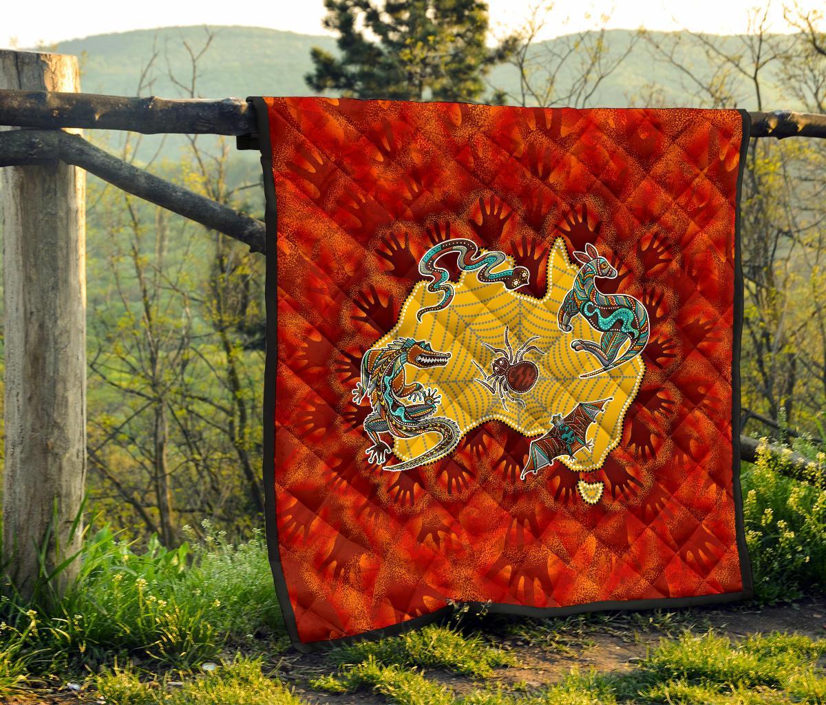 aboriginal-premium-quilt-australia-map-hand-patterns-spider-web